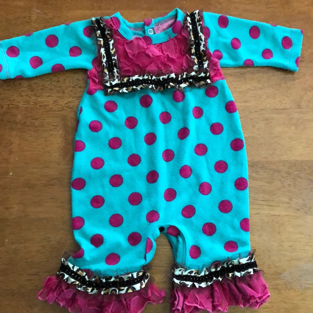 Purrfect- Polka Dot ruffles with animal print